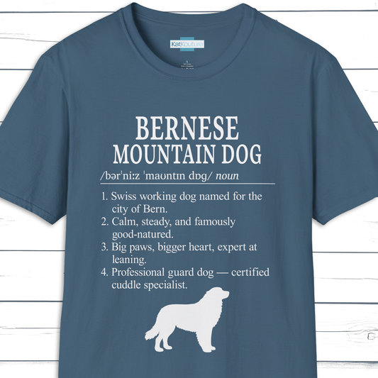 Bernese Mountain Dog Definition T-Shirt Dictionary Dogs Collection