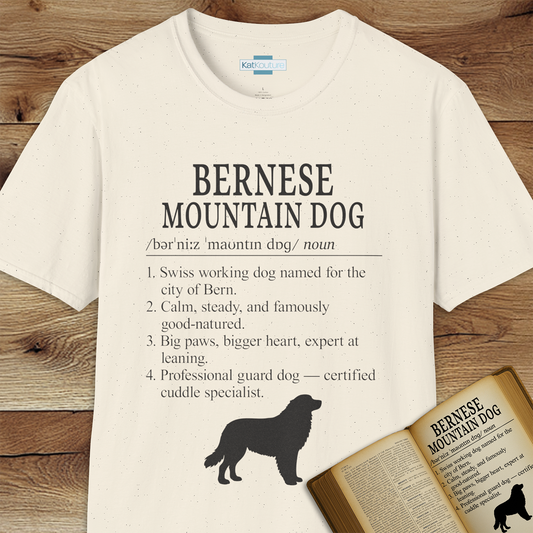 Bernese Mountain Dog Definition T-Shirt Dictionary Dogs Collection