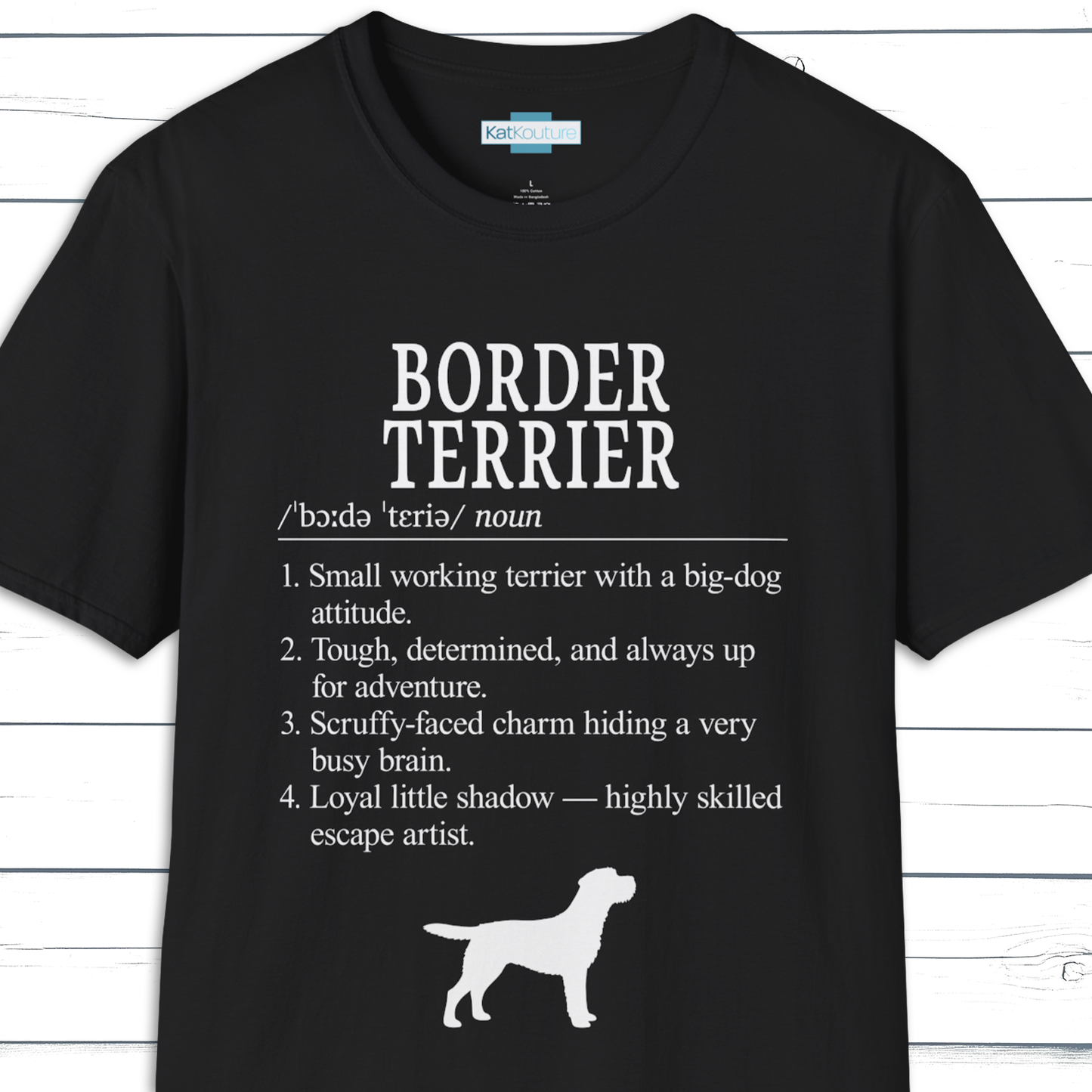 Border Terrier Definition T-Shirt Dictionary Dogs Collection