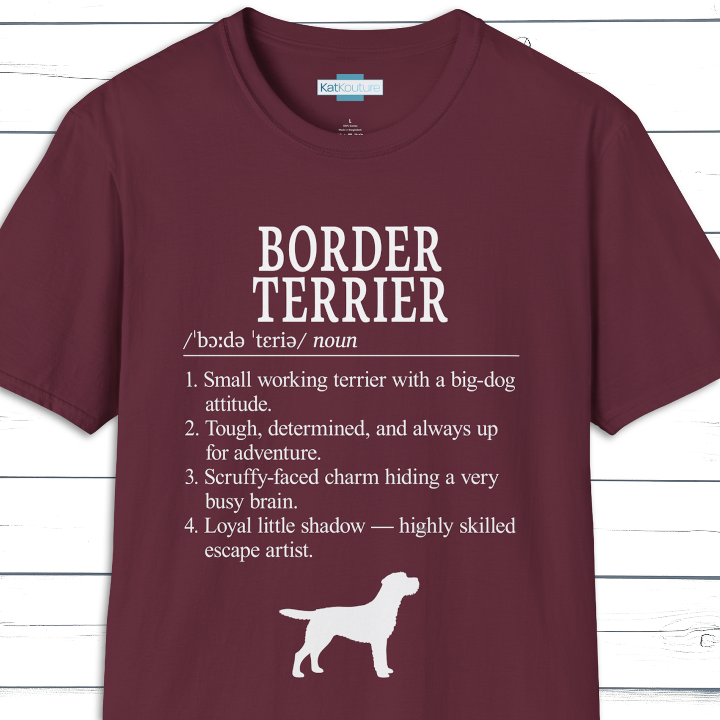 Border Terrier Definition T-Shirt Dictionary Dogs Collection