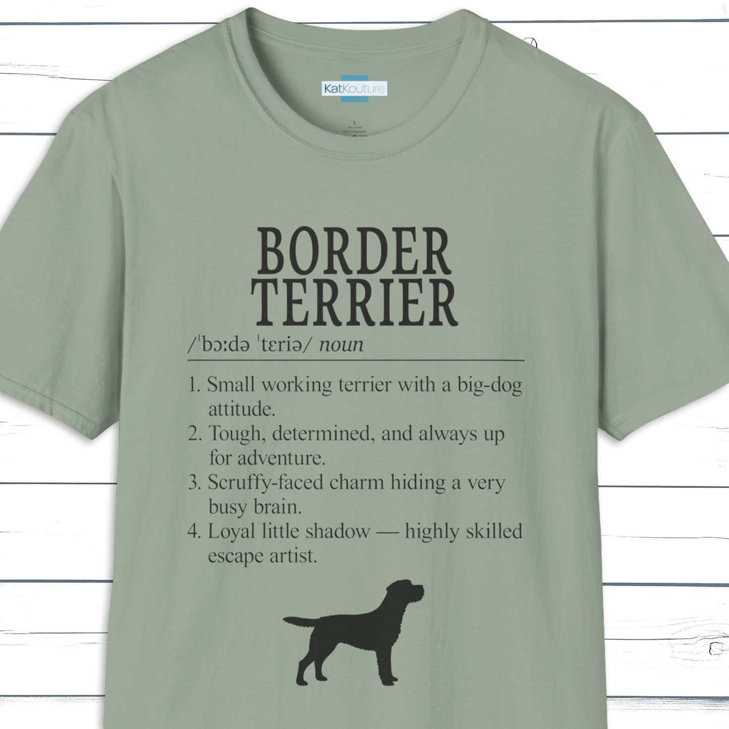 Border Terrier Definition T-Shirt Dictionary Dogs Collection