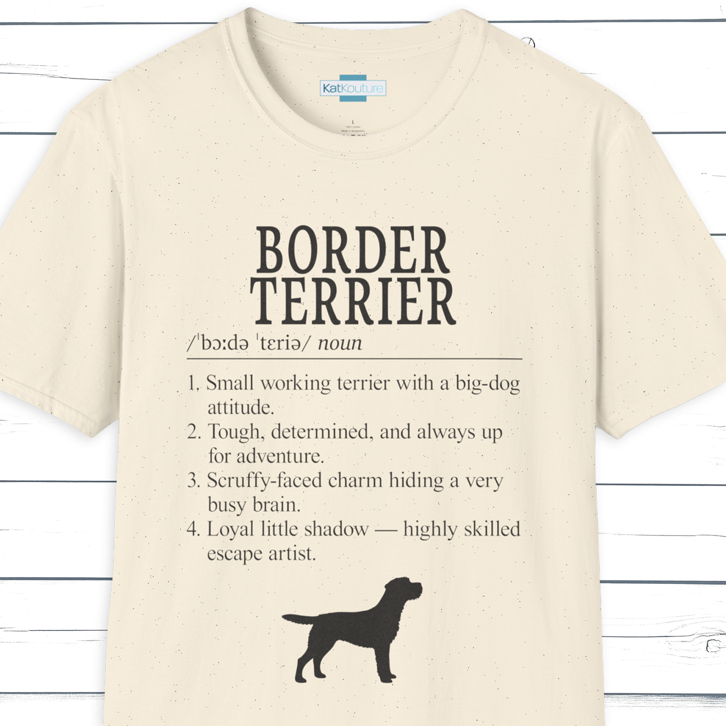 Border Terrier Definition T-Shirt Dictionary Dogs Collection