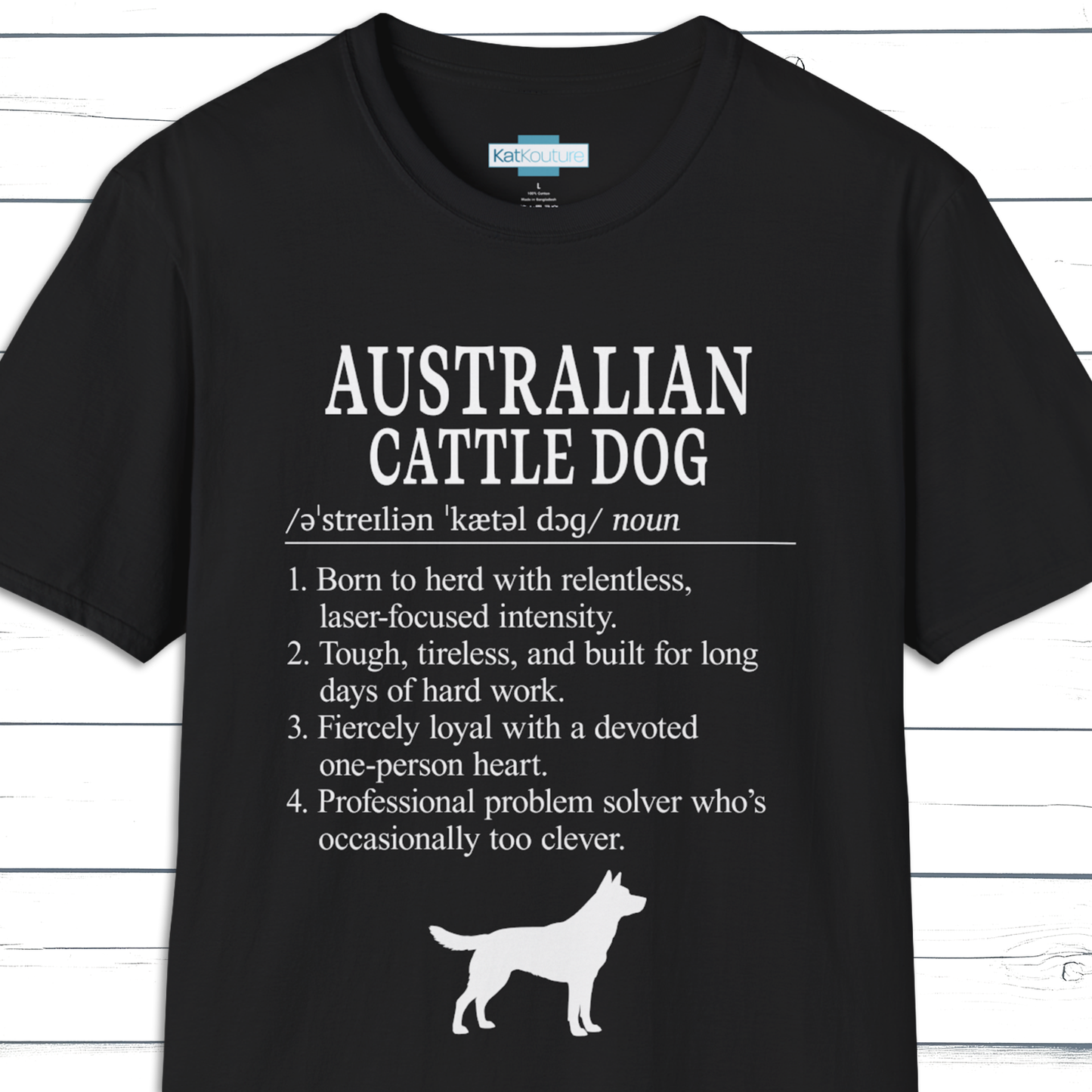 Australian Cattle Dog Definition T-Shirt Dictionary Dogs Collection