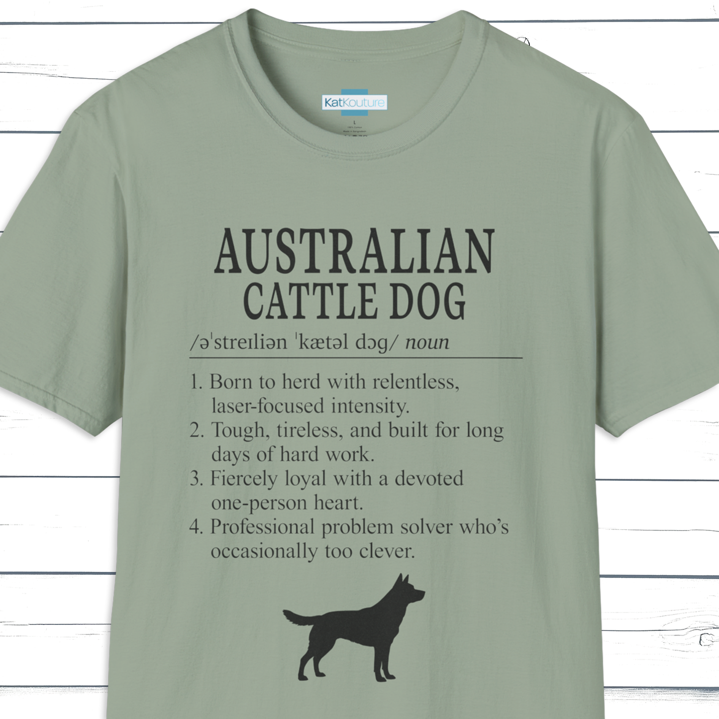 Australian Cattle Dog Definition T-Shirt Dictionary Dogs Collection