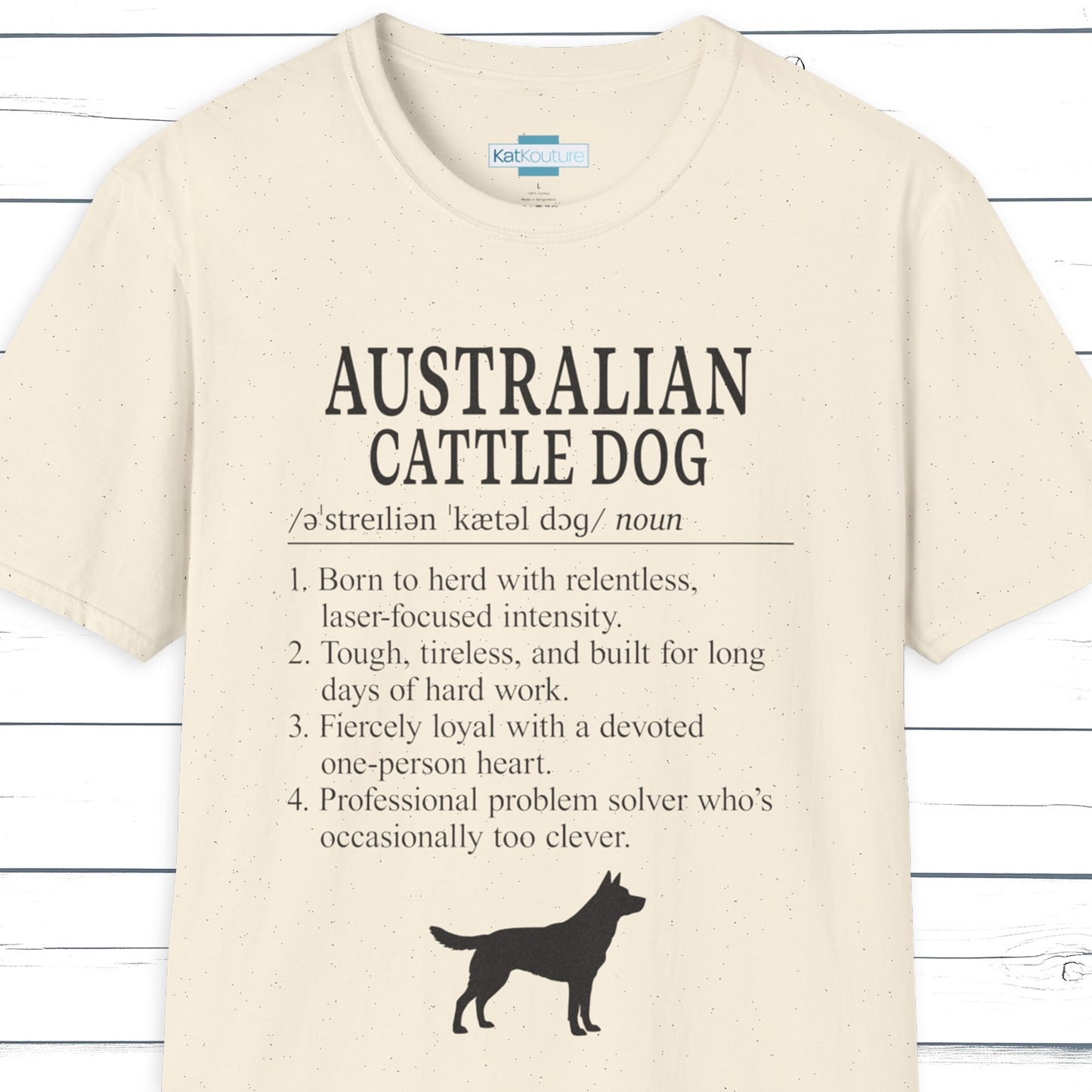 Australian Cattle Dog Definition T-Shirt Dictionary Dogs Collection