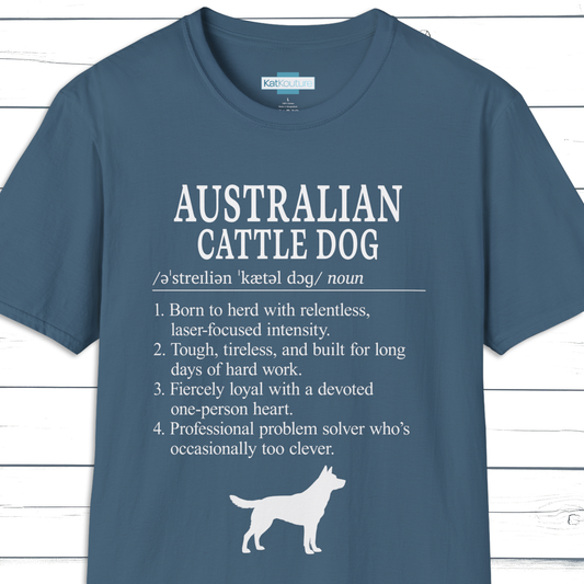 Australian Cattle Dog Definition T-Shirt Dictionary Dogs Collection