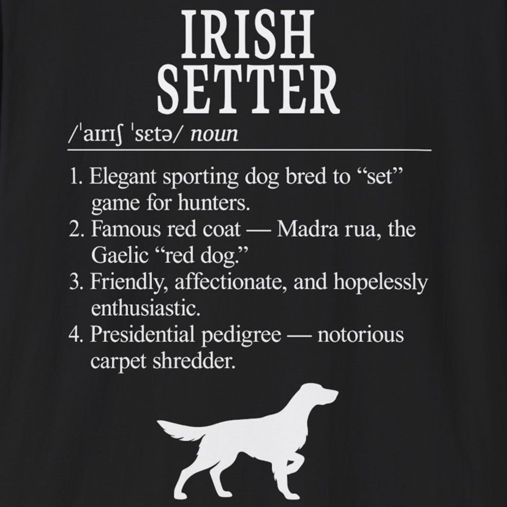Irish Setter Definition T-Shirt Dictionary Dogs Collection