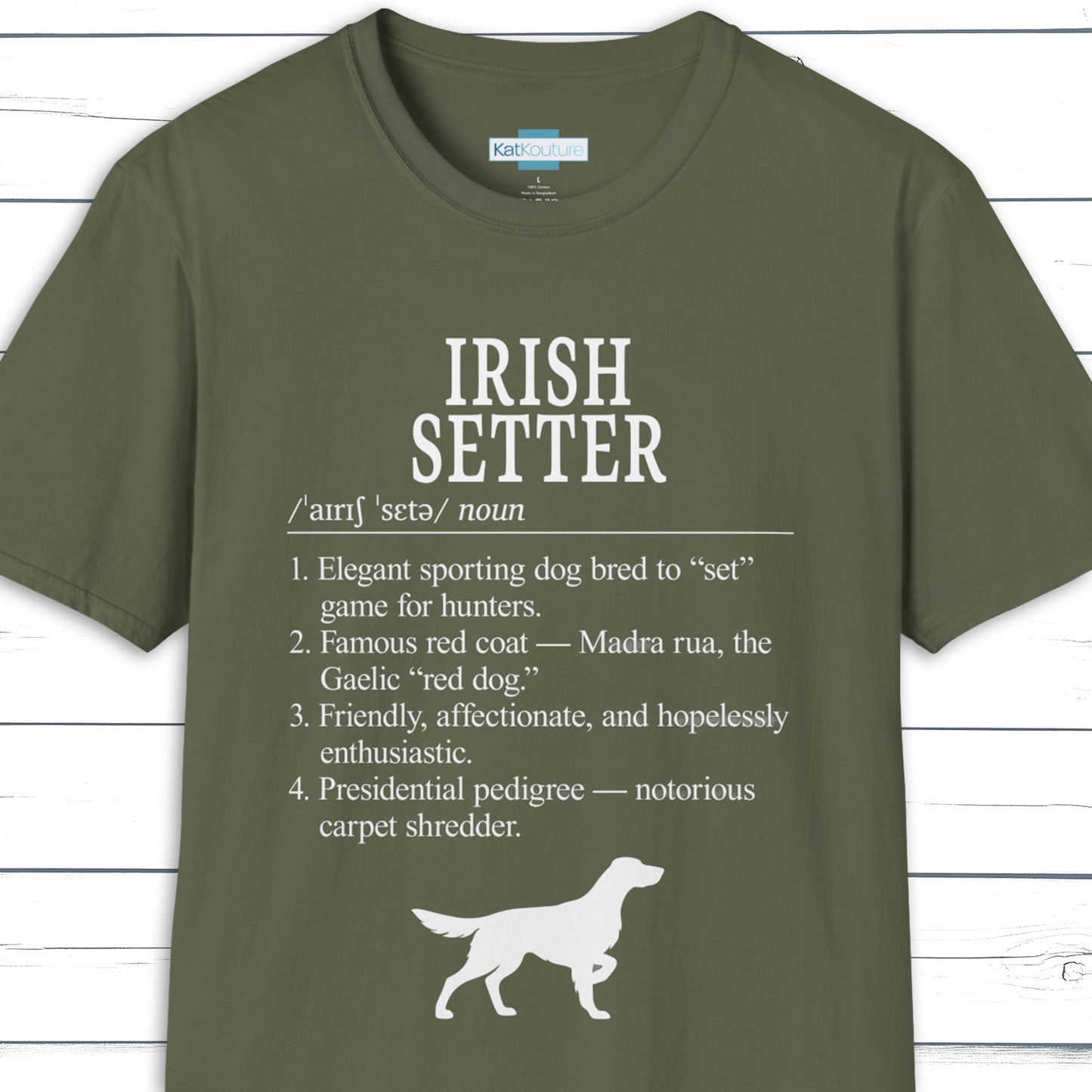 Irish Setter Definition T-Shirt Dictionary Dogs Collection