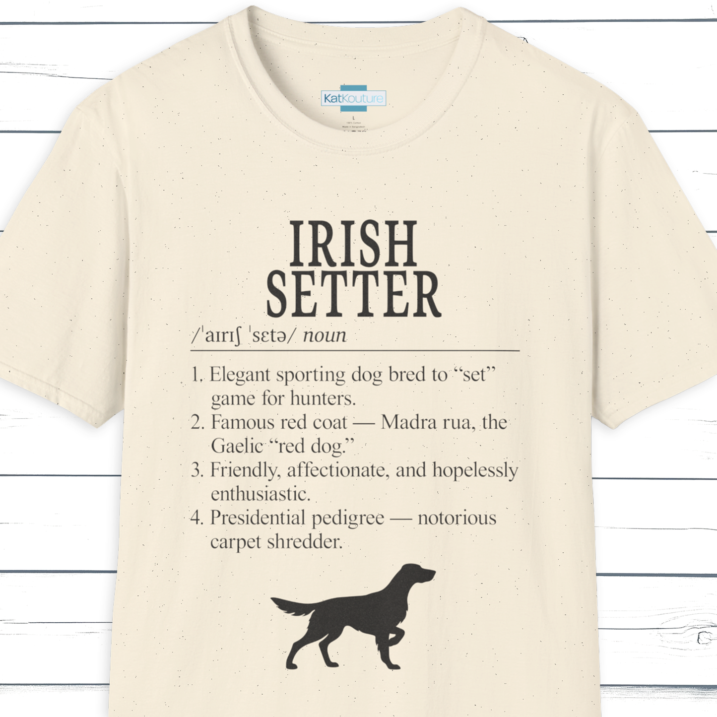 Irish Setter Definition T-Shirt Dictionary Dogs Collection