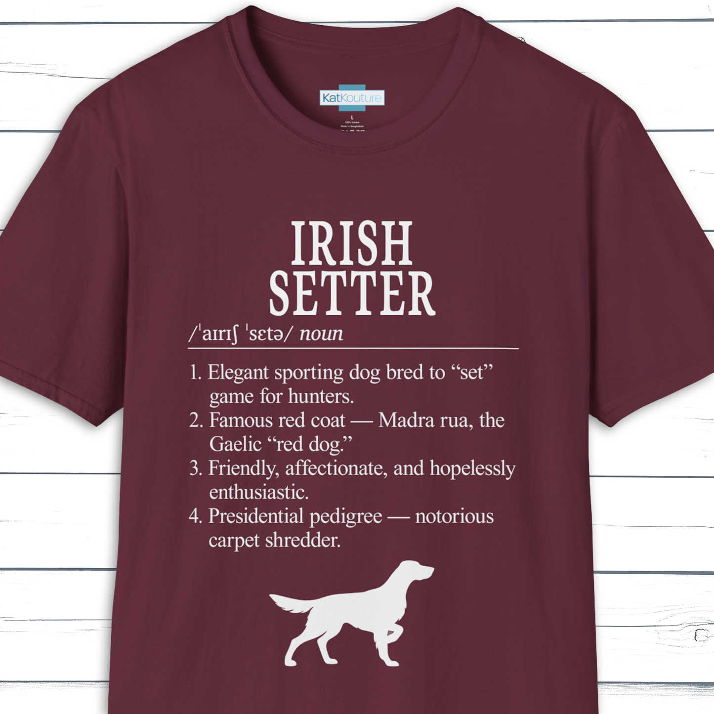 Irish Setter Definition T-Shirt Dictionary Dogs Collection