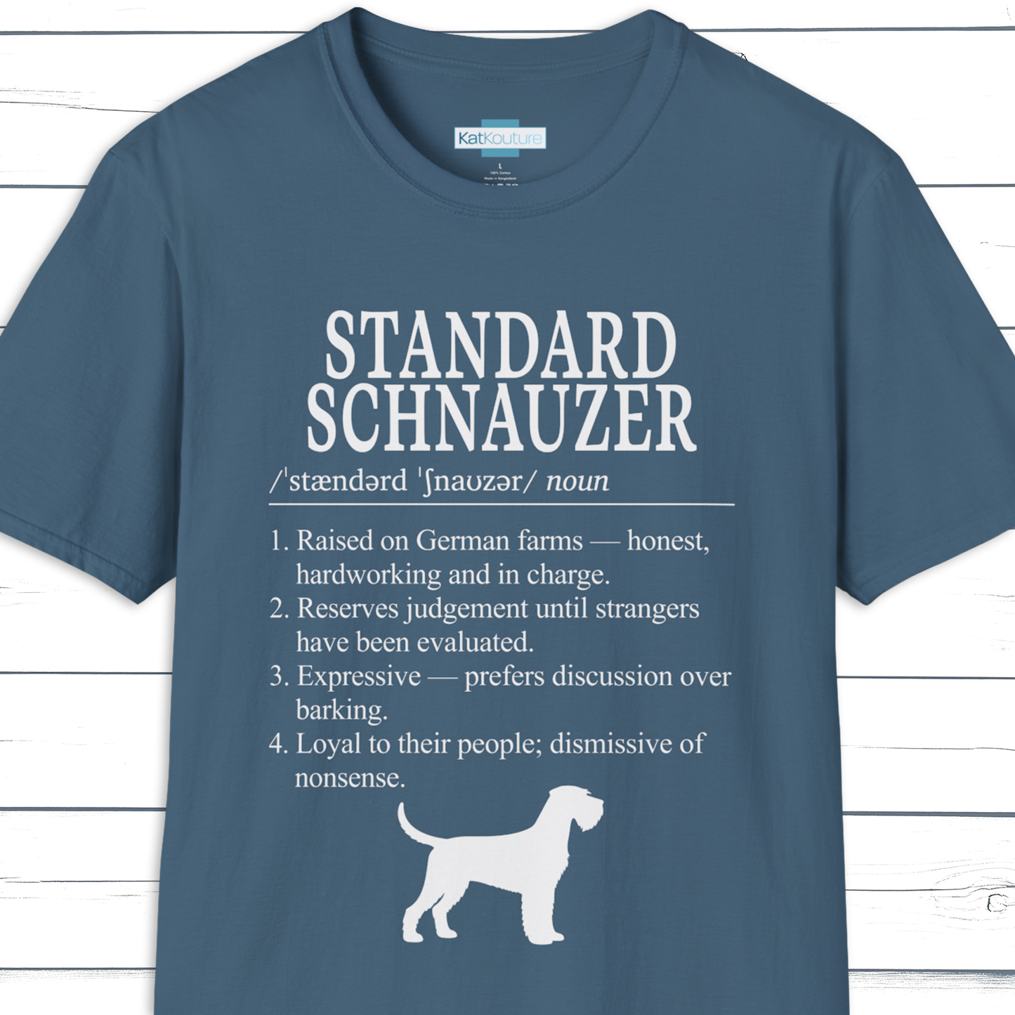 Standard Schnauzer Definition T-Shirt Dictionary Dogs Collection