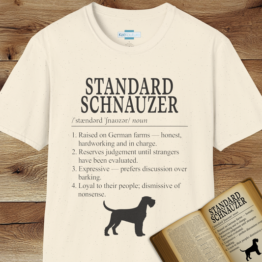 Standard Schnauzer Definition T-Shirt Dictionary Dogs Collection
