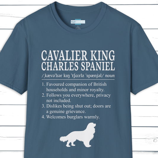 Cavalier King Charles Spaniel Definition T-Shirt Dictionary Dogs Collection
