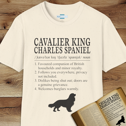 Cavalier King Charles Spaniel Definition T-Shirt Dictionary Dogs Collection