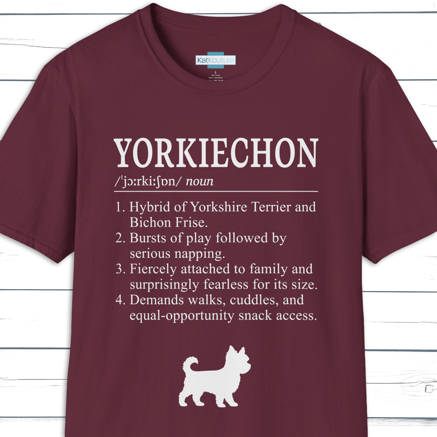 Yorkiechon Definition T-Shirt Dictionary Dogs Collection