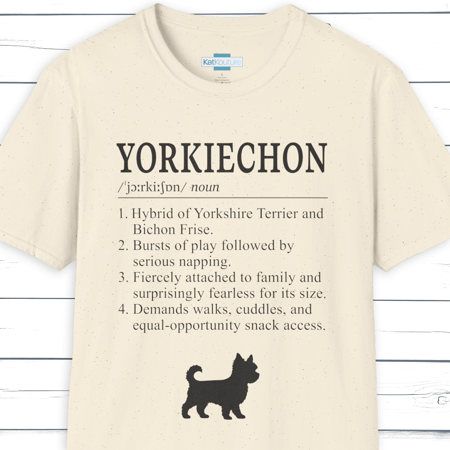 Yorkiechon Definition T-Shirt Dictionary Dogs Collection