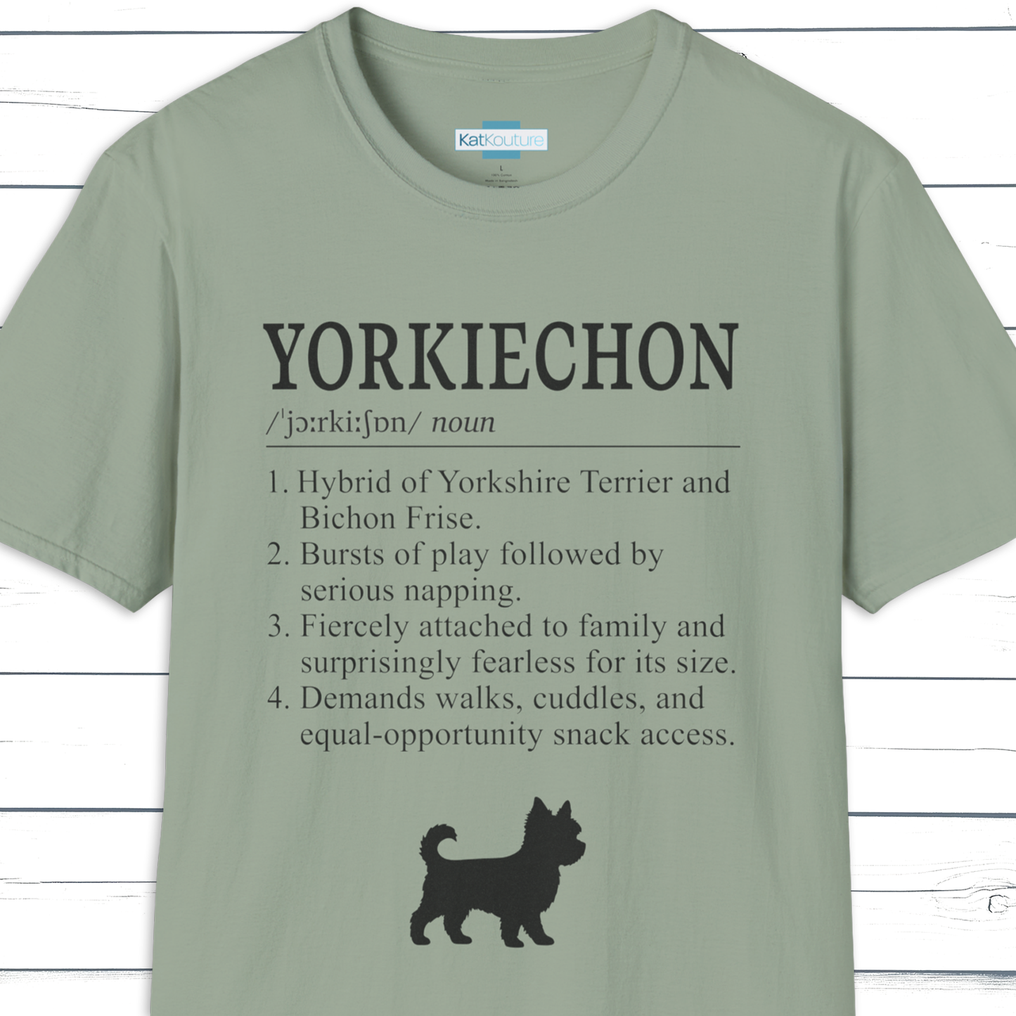 Yorkiechon Definition T-Shirt Dictionary Dogs Collection