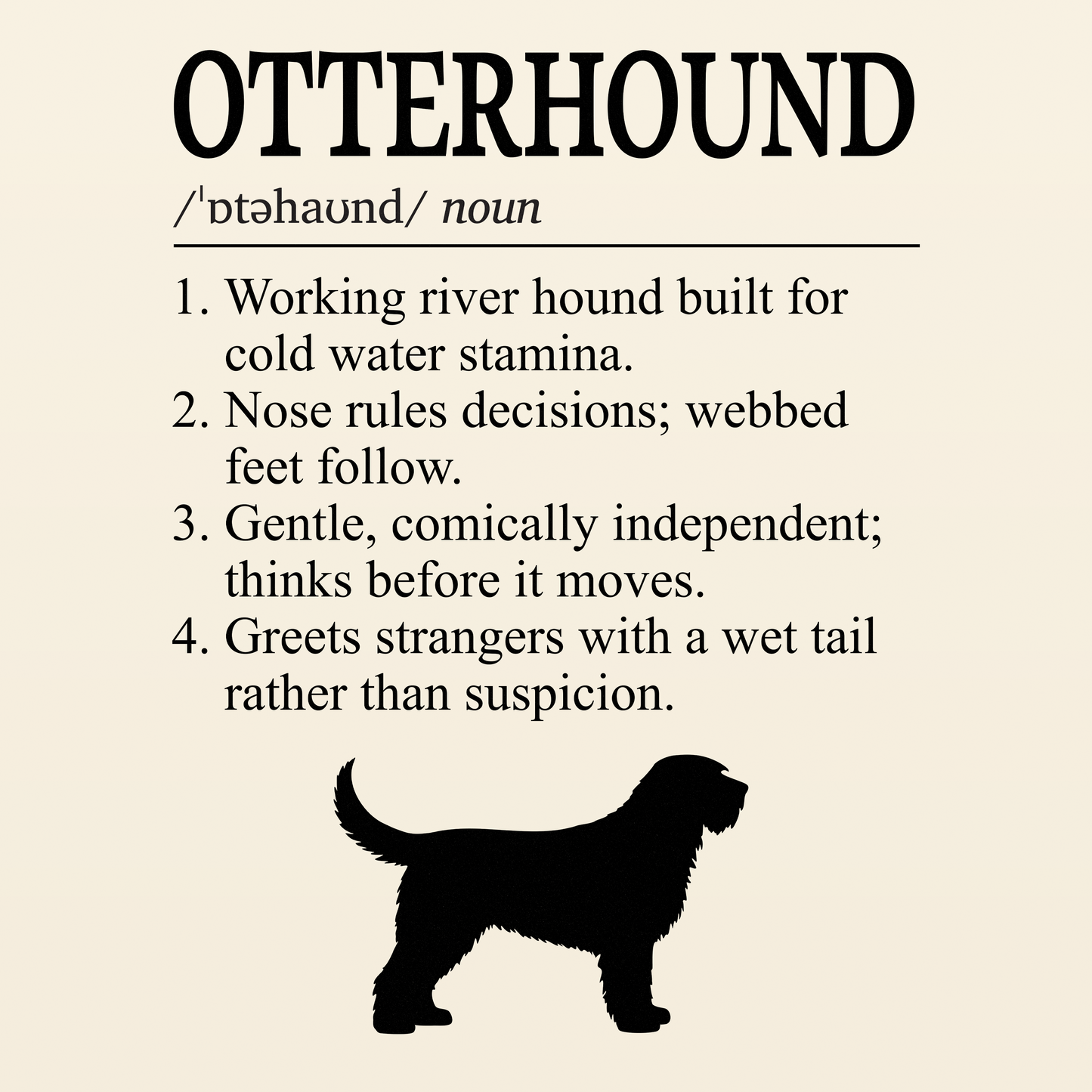 Otterhound Definition T-Shirt Dictionary Dogs Collection