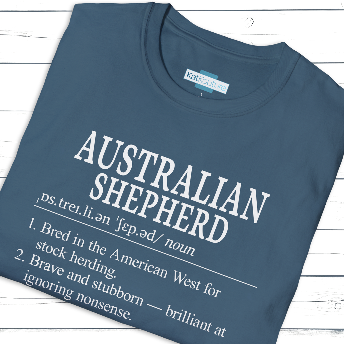 Australian Shepherd Definition T-Shirt Dictionary Dogs Collection