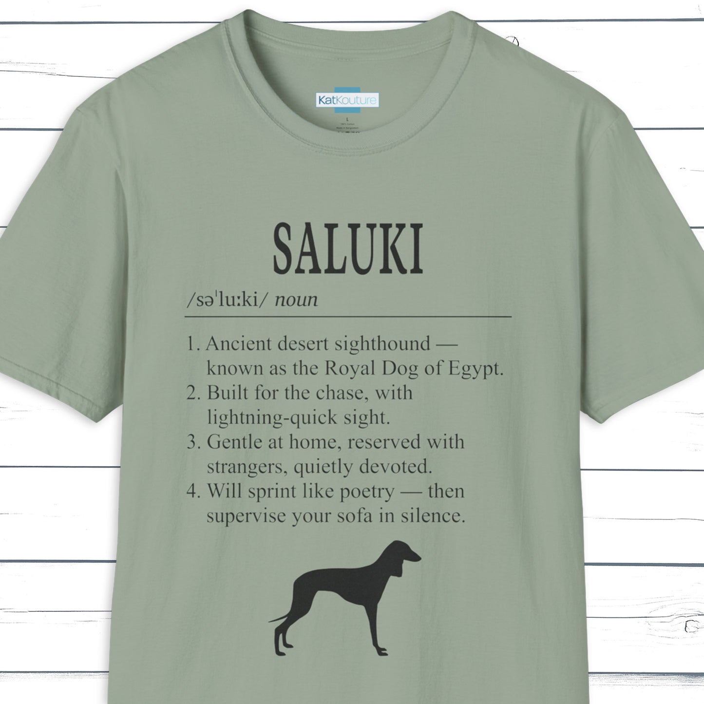 Saluki Definition T-Shirt Dictionary Dogs Collection