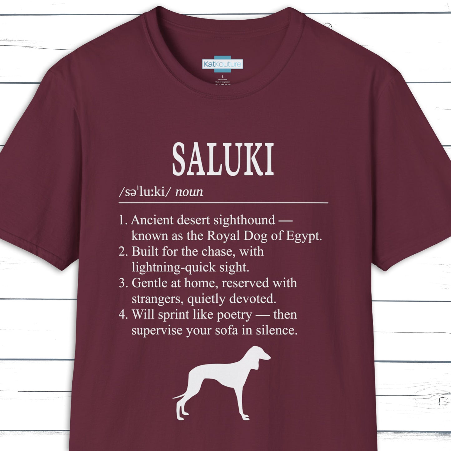 Saluki Definition T-Shirt Dictionary Dogs Collection