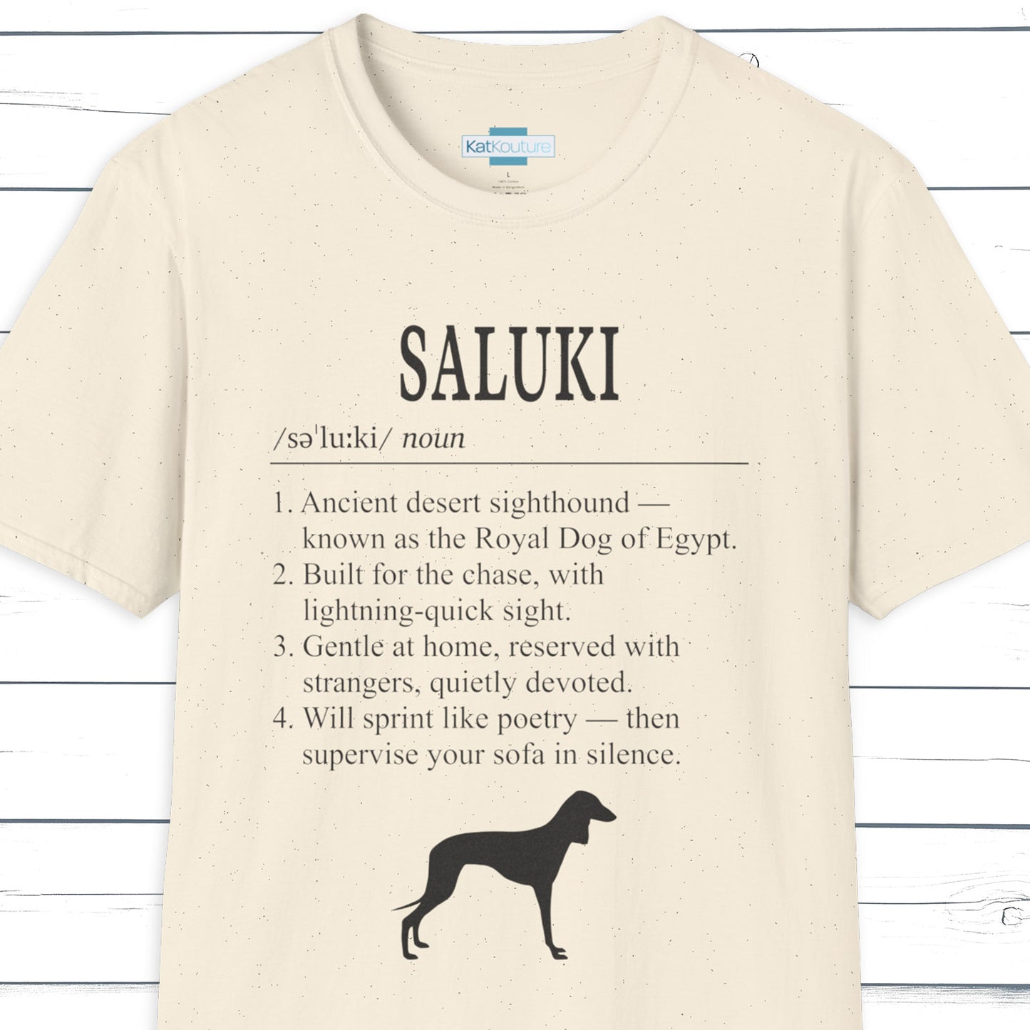 Saluki Definition T-Shirt Dictionary Dogs Collection