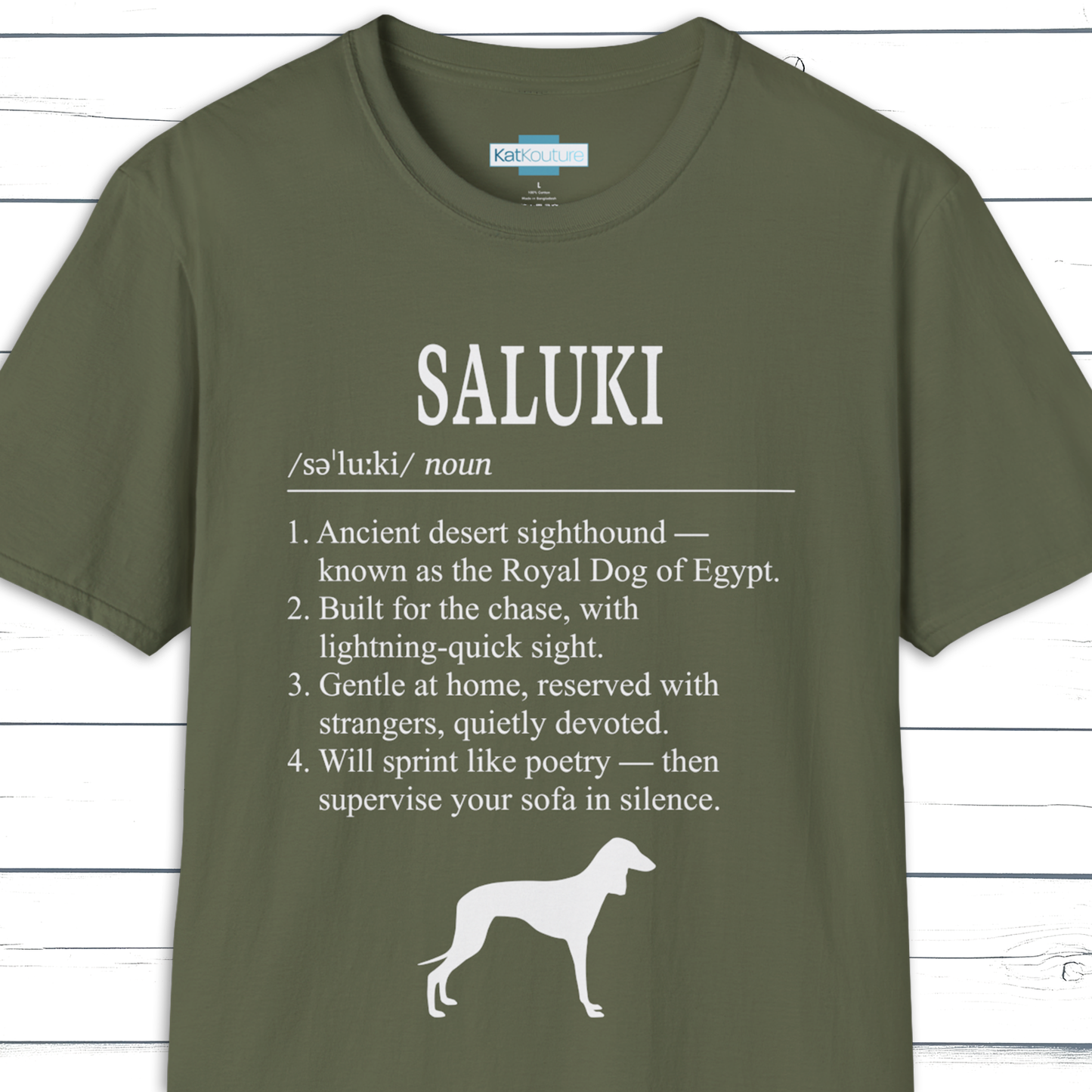 Saluki Definition T-Shirt Dictionary Dogs Collection