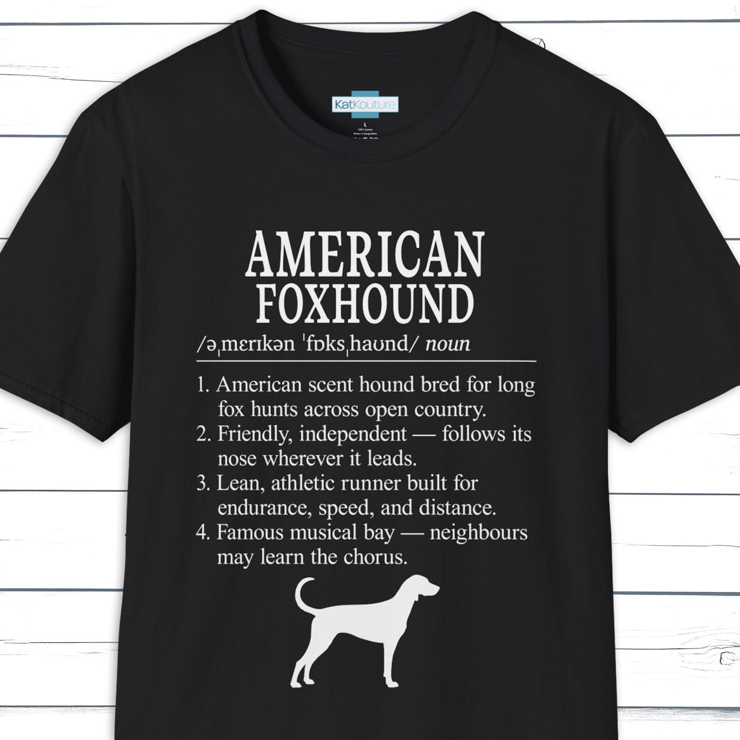 American Foxhound Definition T-Shirt Dictionary Dogs Collection