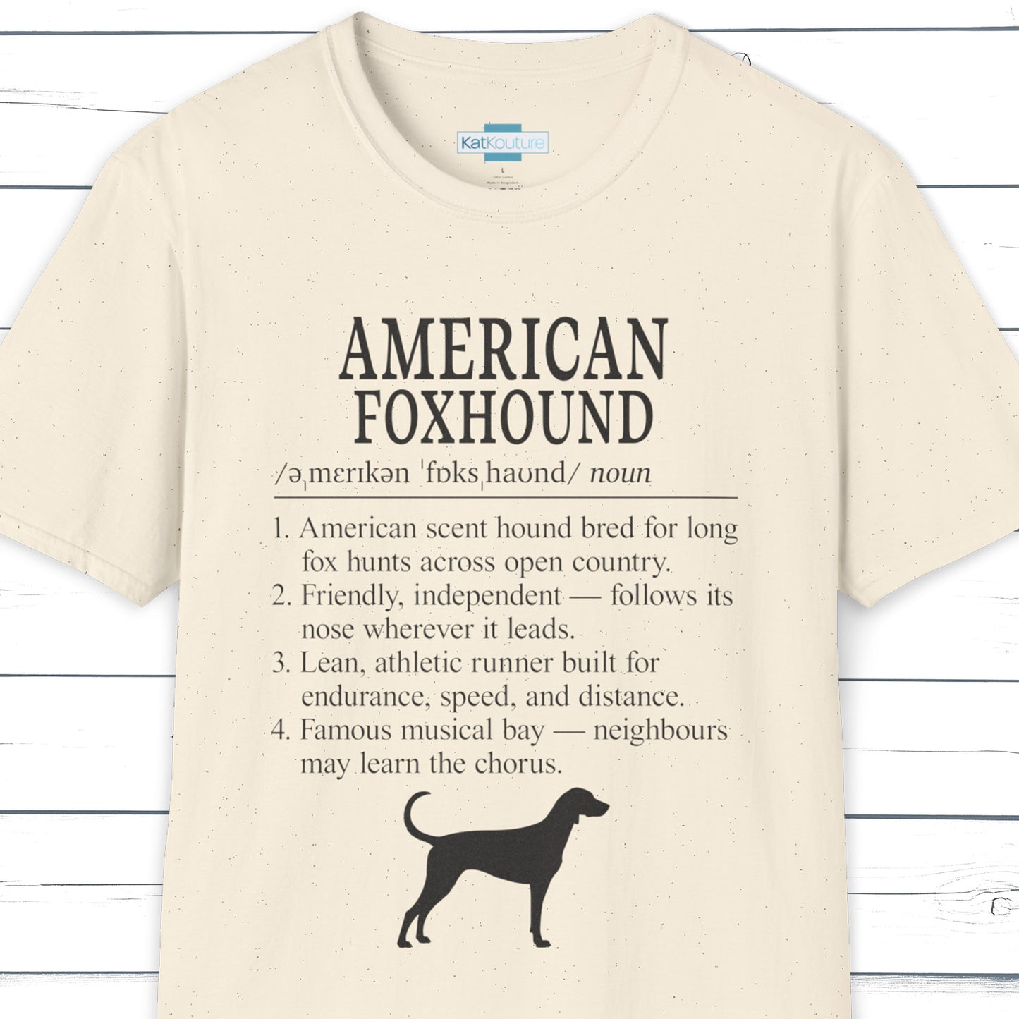 American Foxhound Definition T-Shirt Dictionary Dogs Collection