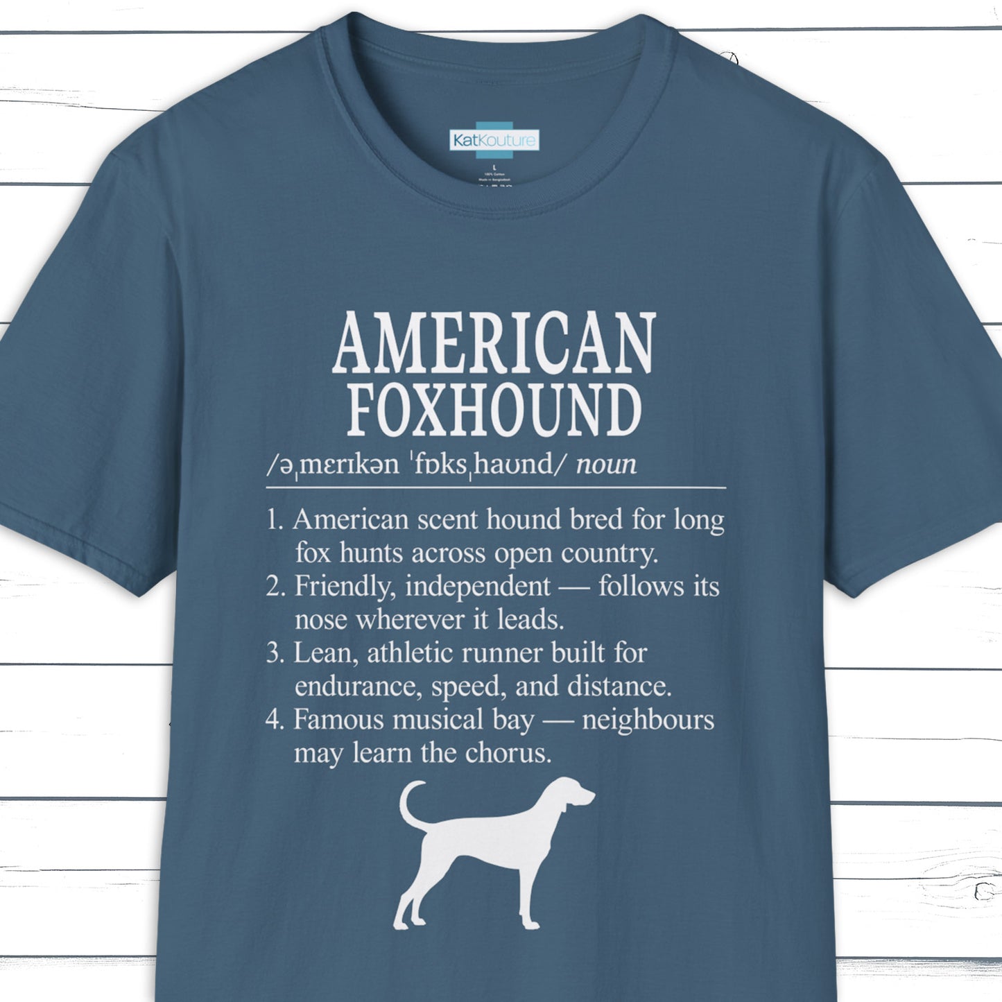 American Foxhound Definition T-Shirt Dictionary Dogs Collection