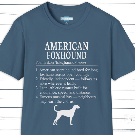 American Foxhound Definition T-Shirt Dictionary Dogs Collection