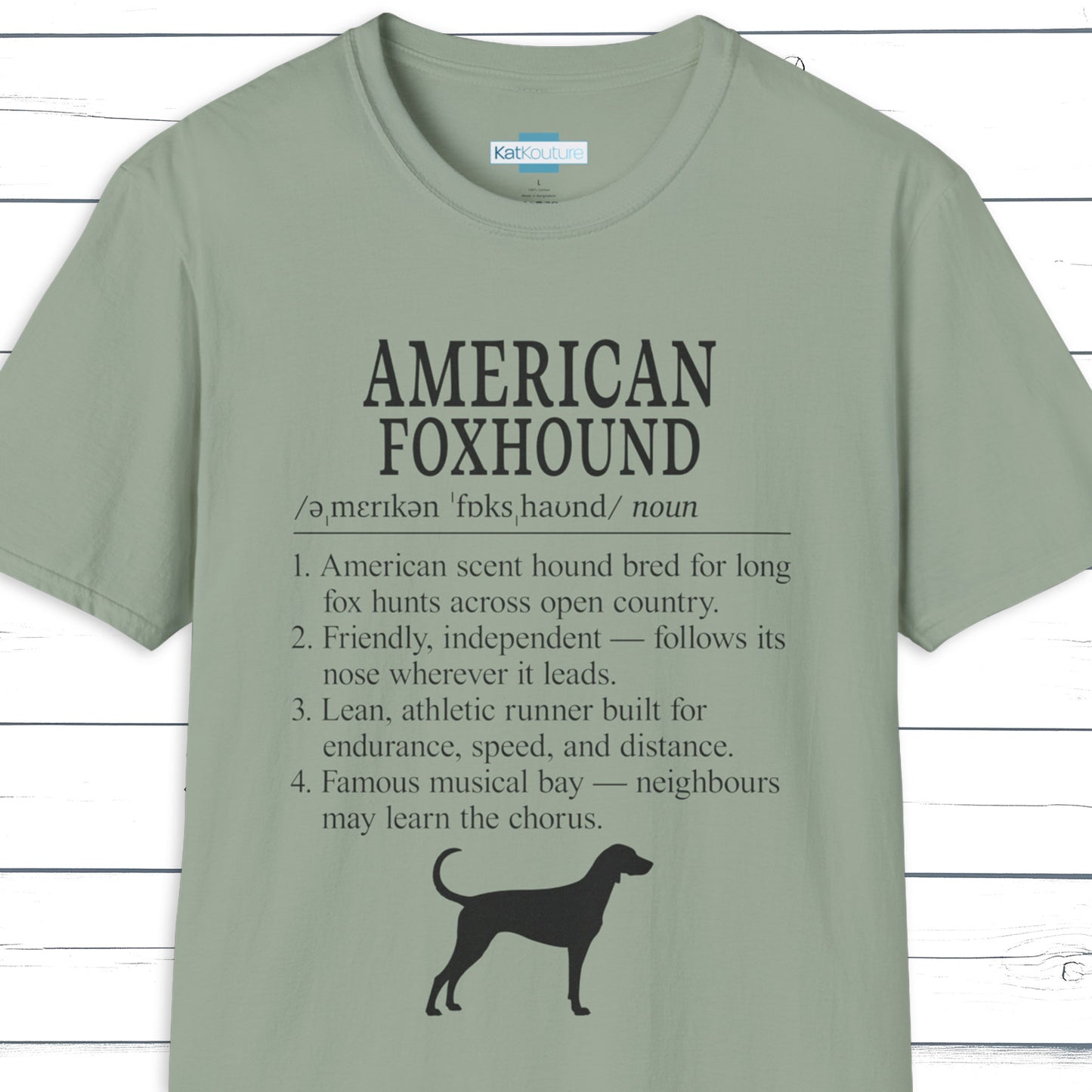 American Foxhound Definition T-Shirt Dictionary Dogs Collection