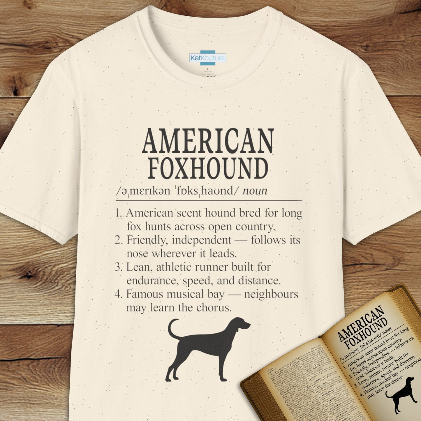American Foxhound Definition T-Shirt Dictionary Dogs Collection