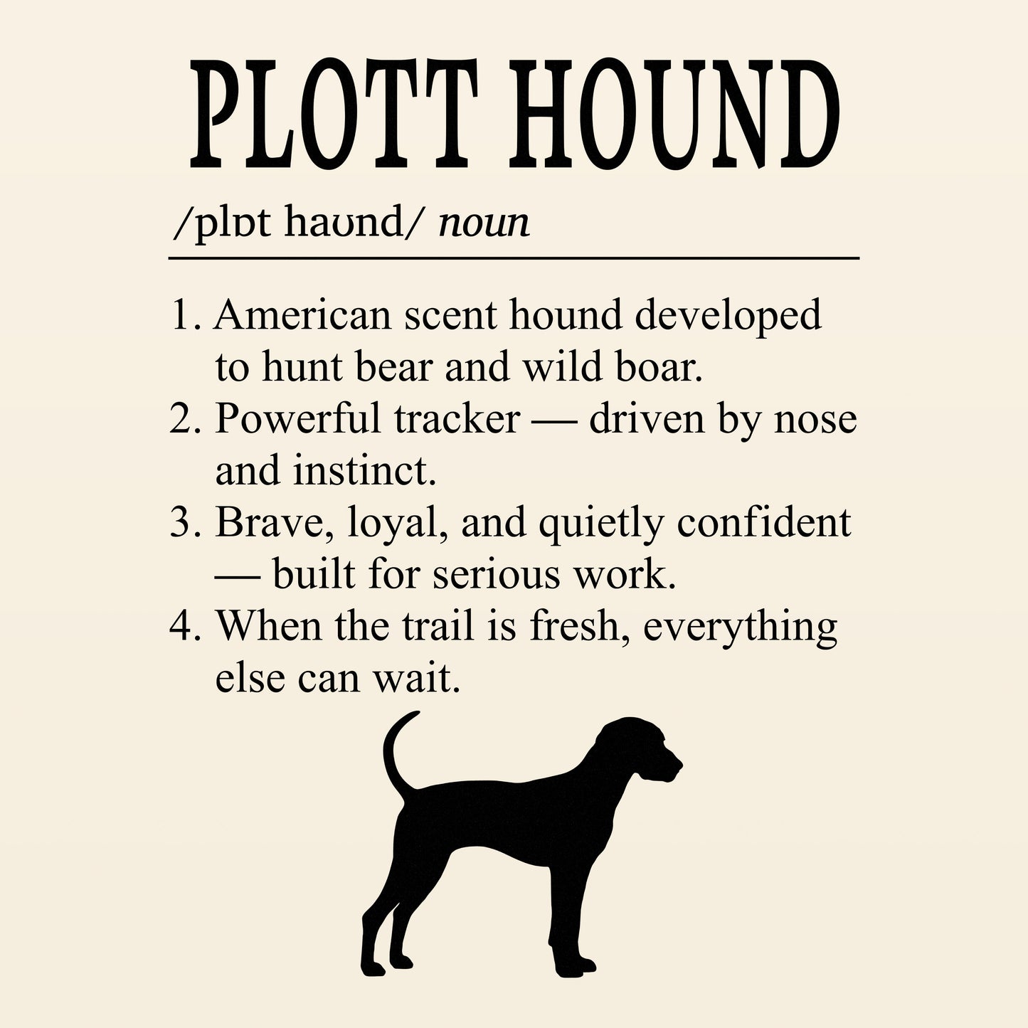 Plott Hound Definition T-Shirt Dictionary Dogs Collection