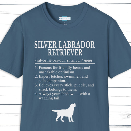 Silver Labrador Retriever Definition T-Shirt Dictionary Dogs Collection
