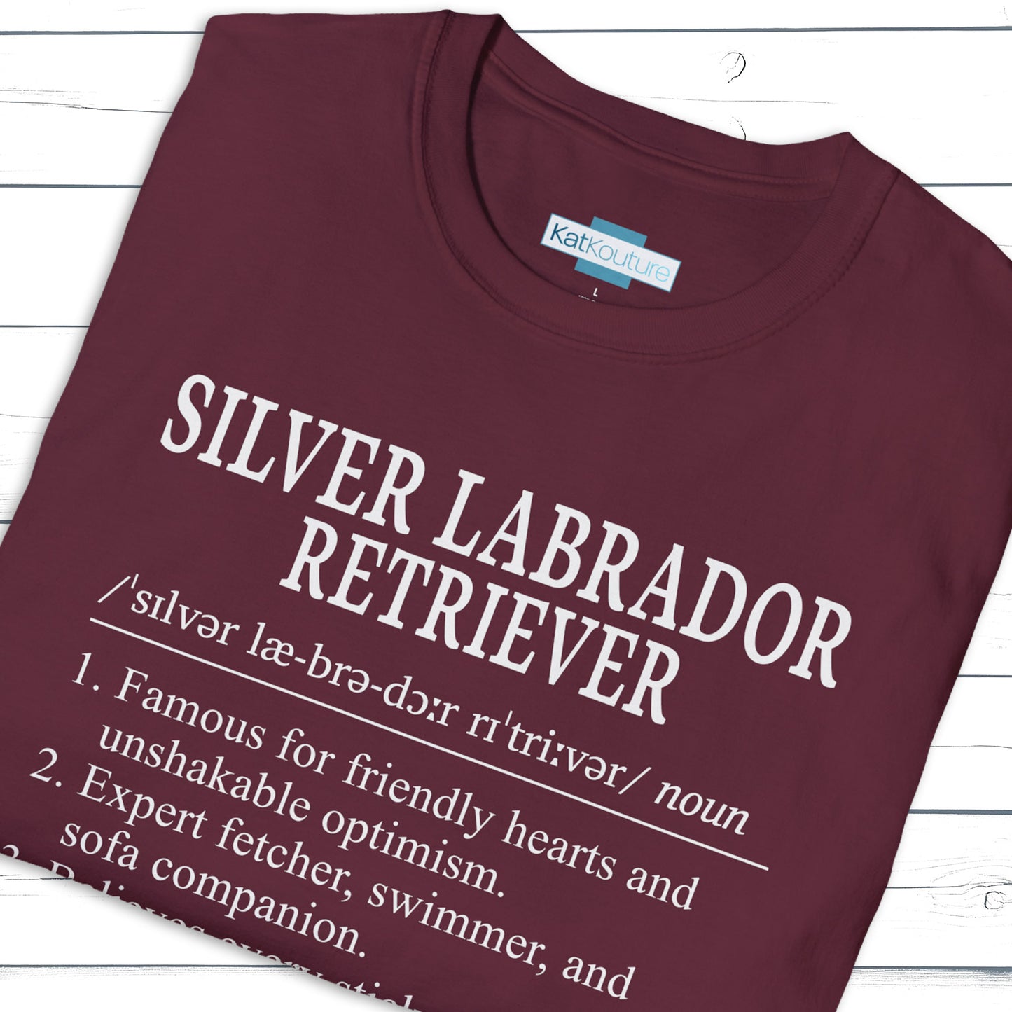 Silver Labrador Retriever Definition T-Shirt Dictionary Dogs Collection