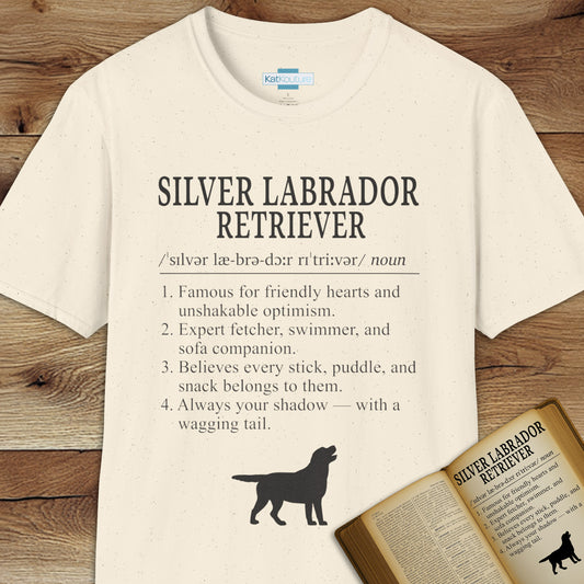 Silver Labrador Retriever Definition T-Shirt Dictionary Dogs Collection