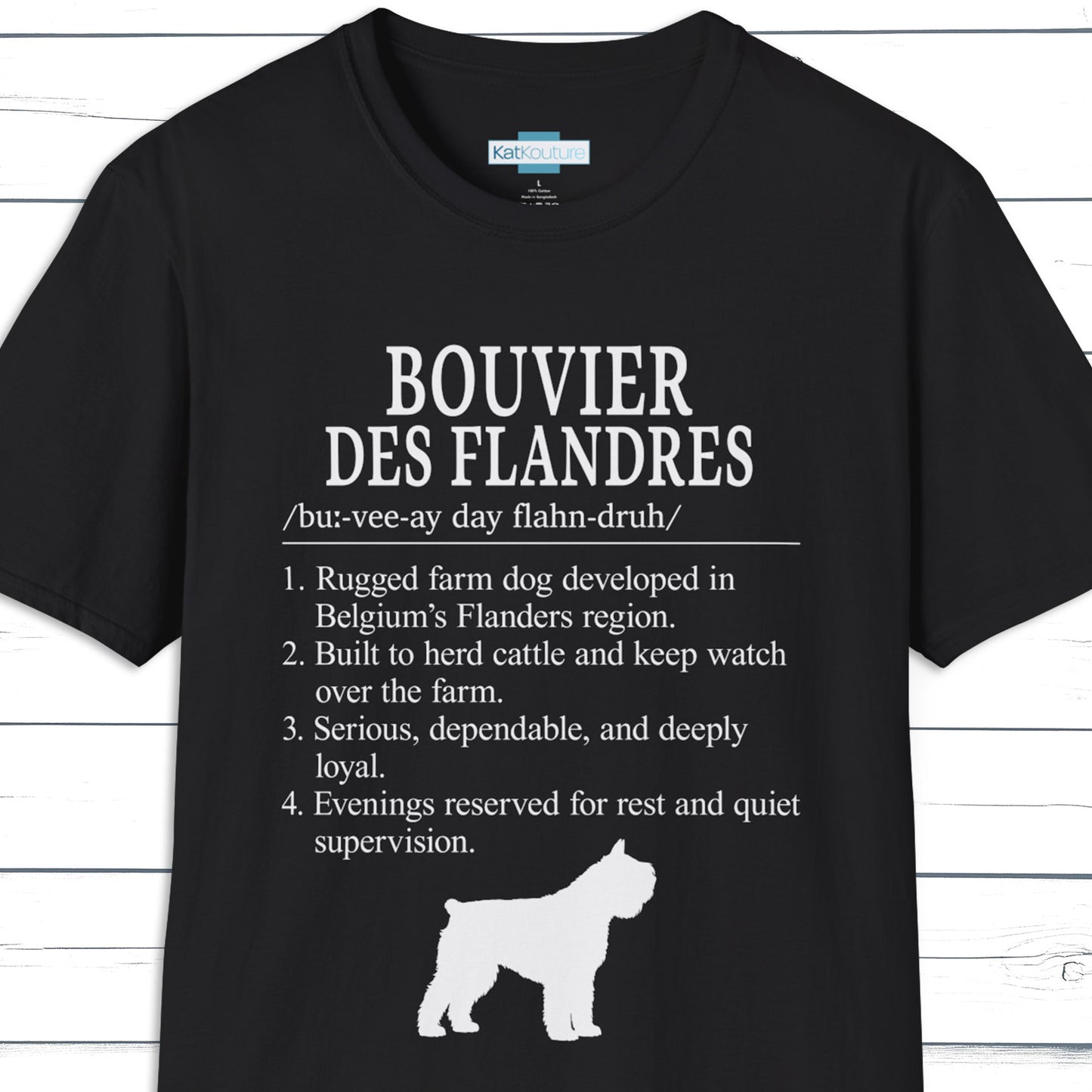 Bouvier des Flandres Definition T-Shirt Dictionary Dogs Collection