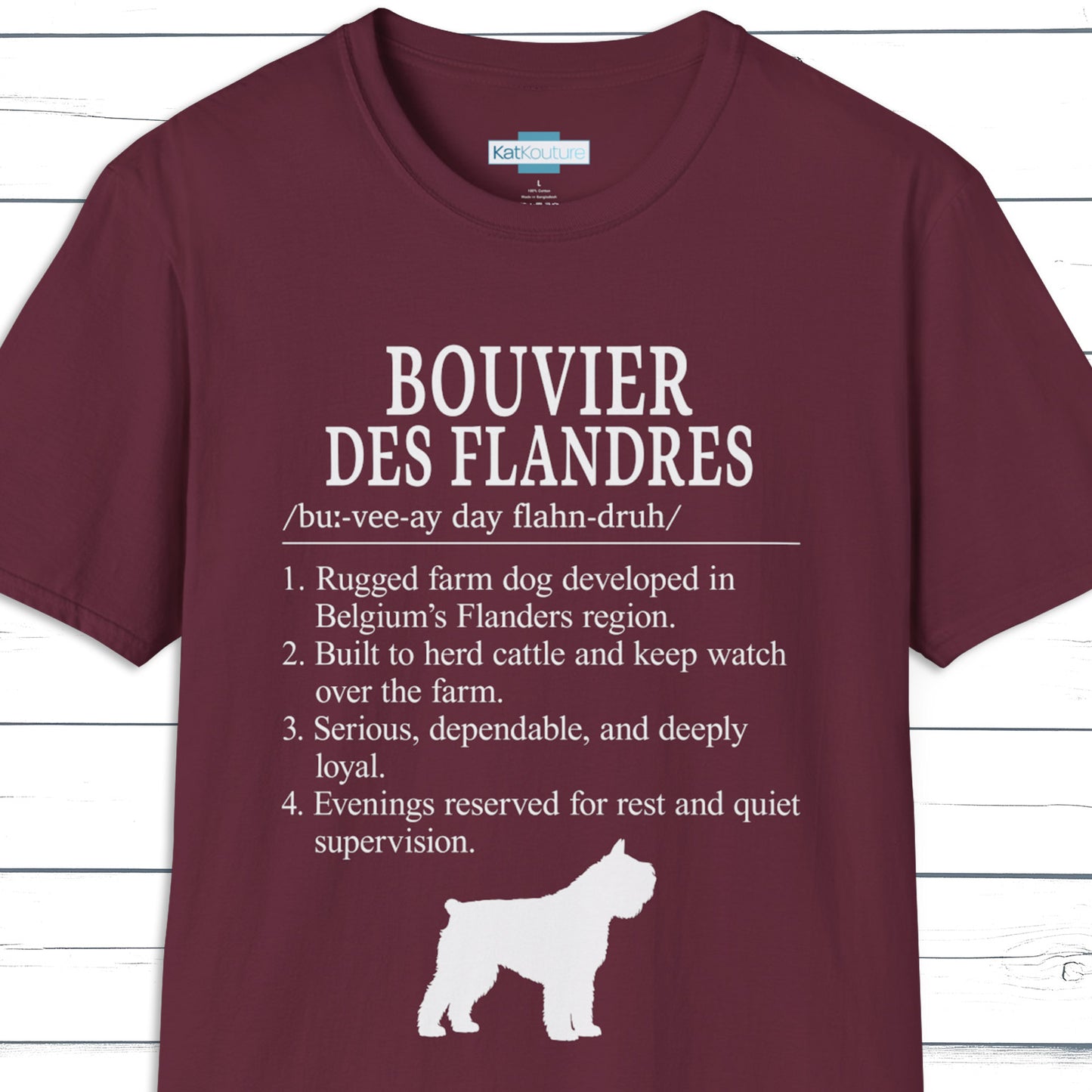 Bouvier des Flandres Definition T-Shirt Dictionary Dogs Collection