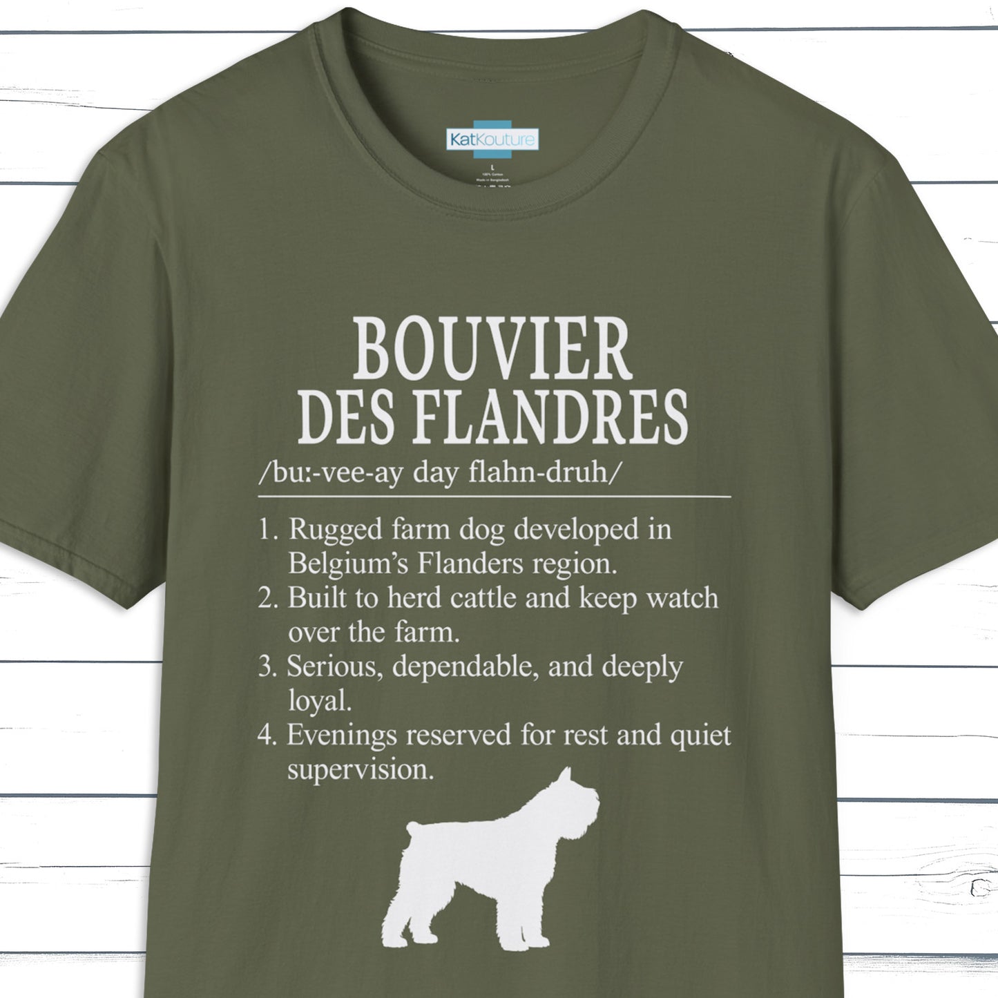 Bouvier des Flandres Definition T-Shirt Dictionary Dogs Collection