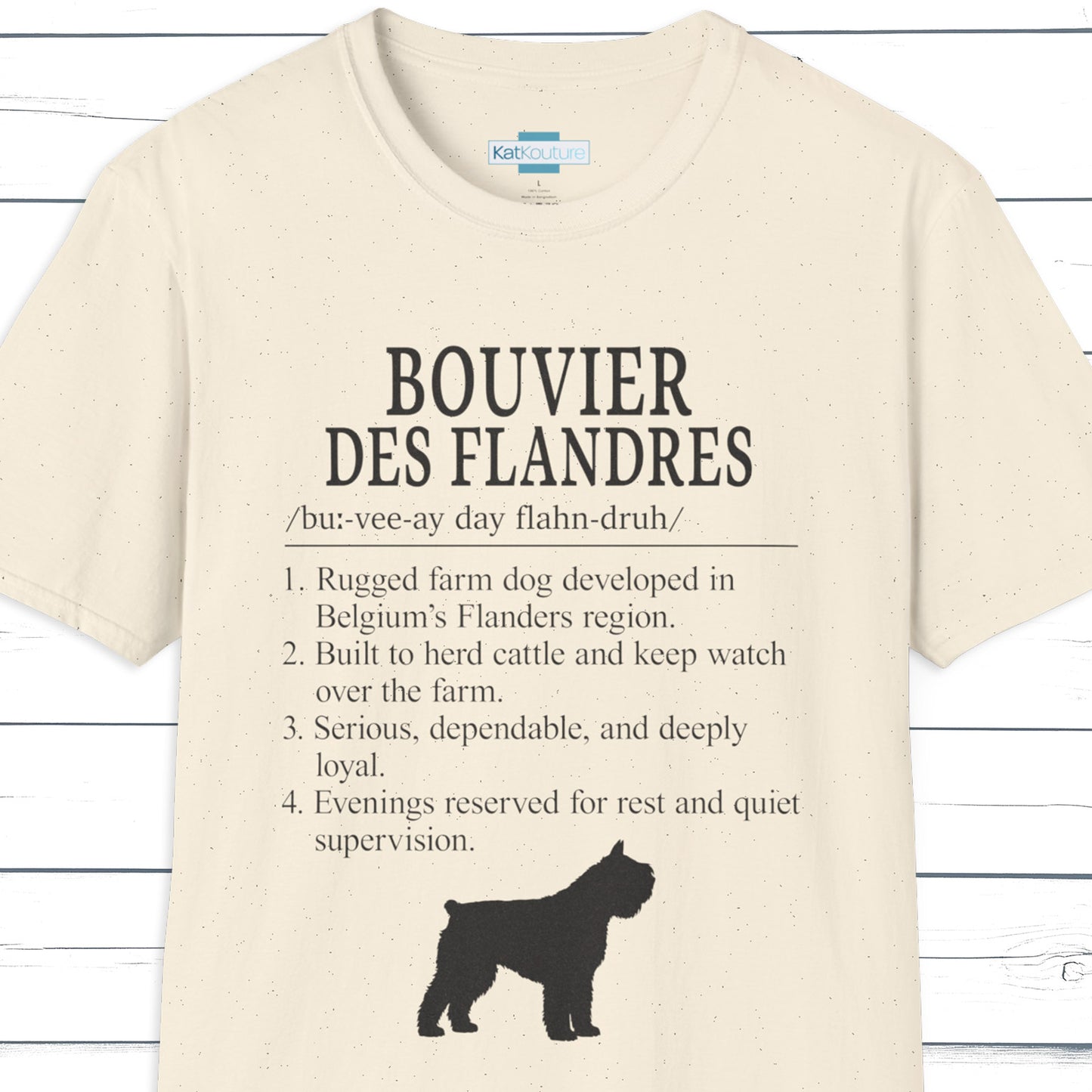 Bouvier des Flandres Definition T-Shirt Dictionary Dogs Collection