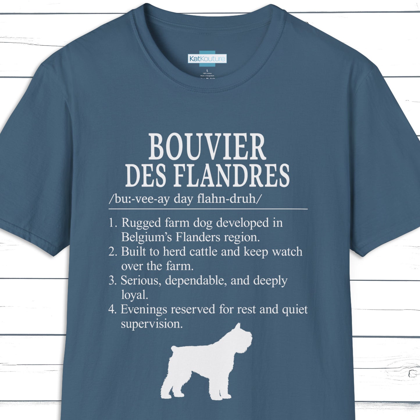 Bouvier des Flandres Definition T-Shirt Dictionary Dogs Collection