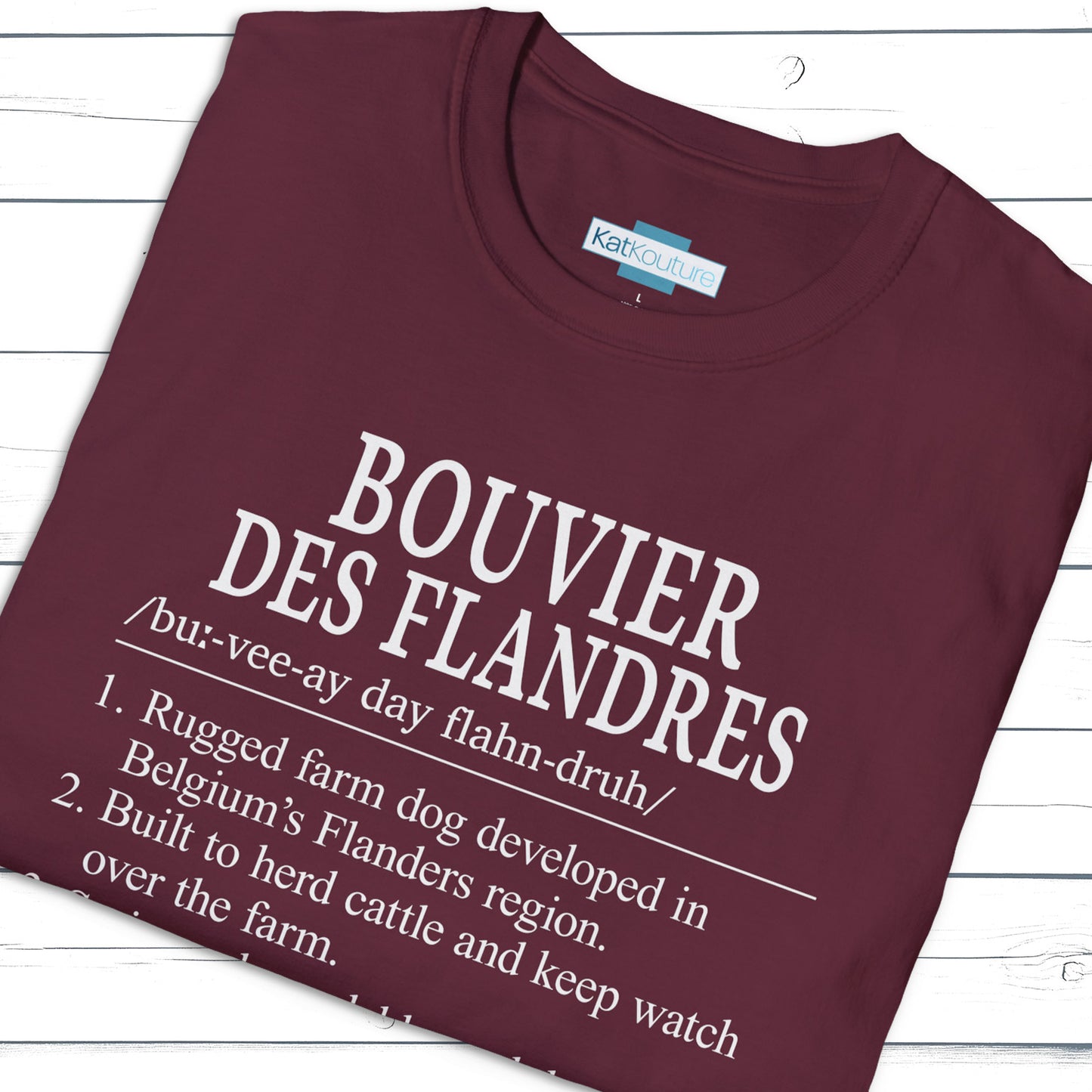 Bouvier des Flandres Definition T-Shirt Dictionary Dogs Collection