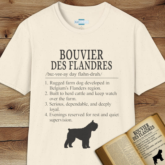 Bouvier des Flandres Definition T-Shirt Dictionary Dogs Collection