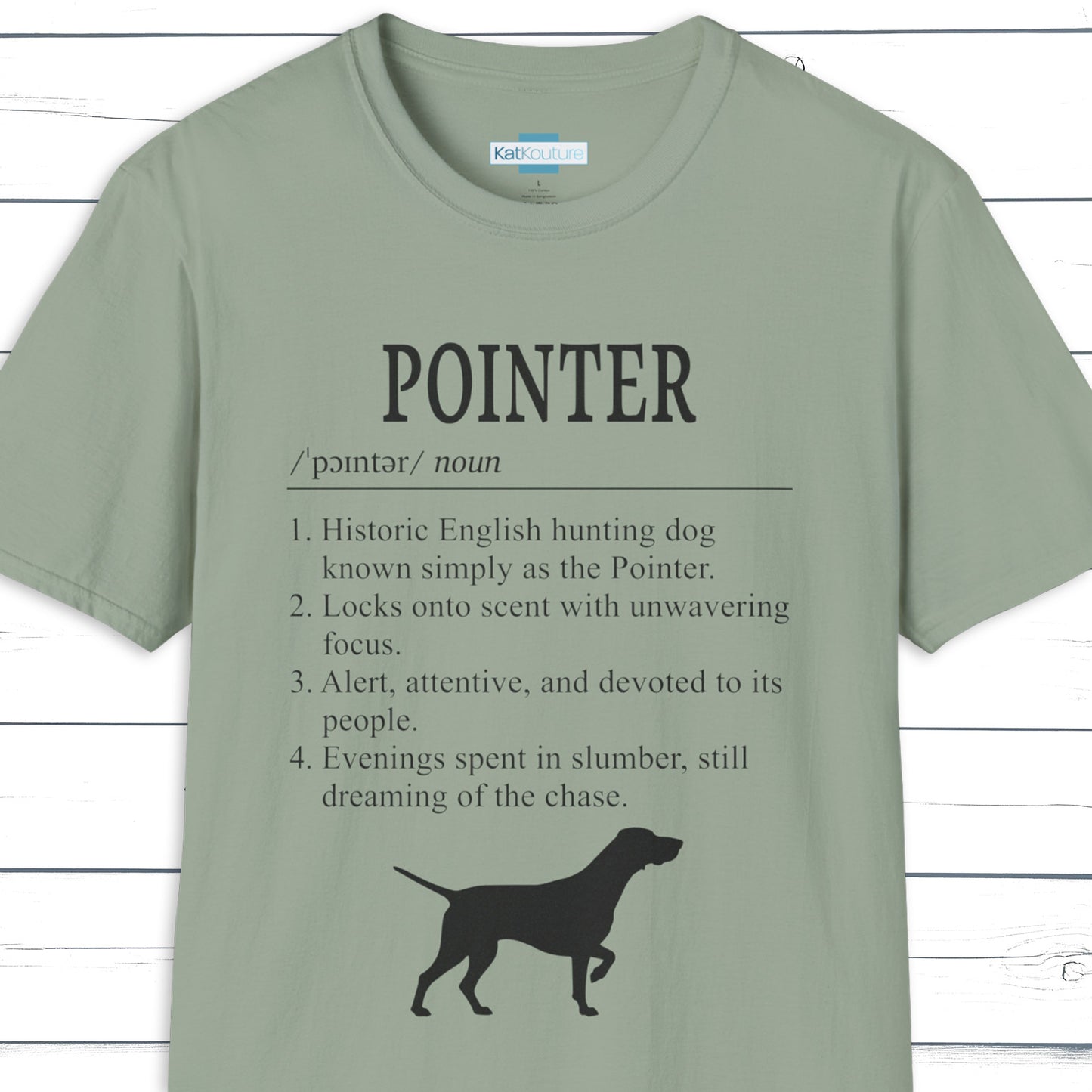Pointer Definition T-Shirt Dictionary Dogs Collection