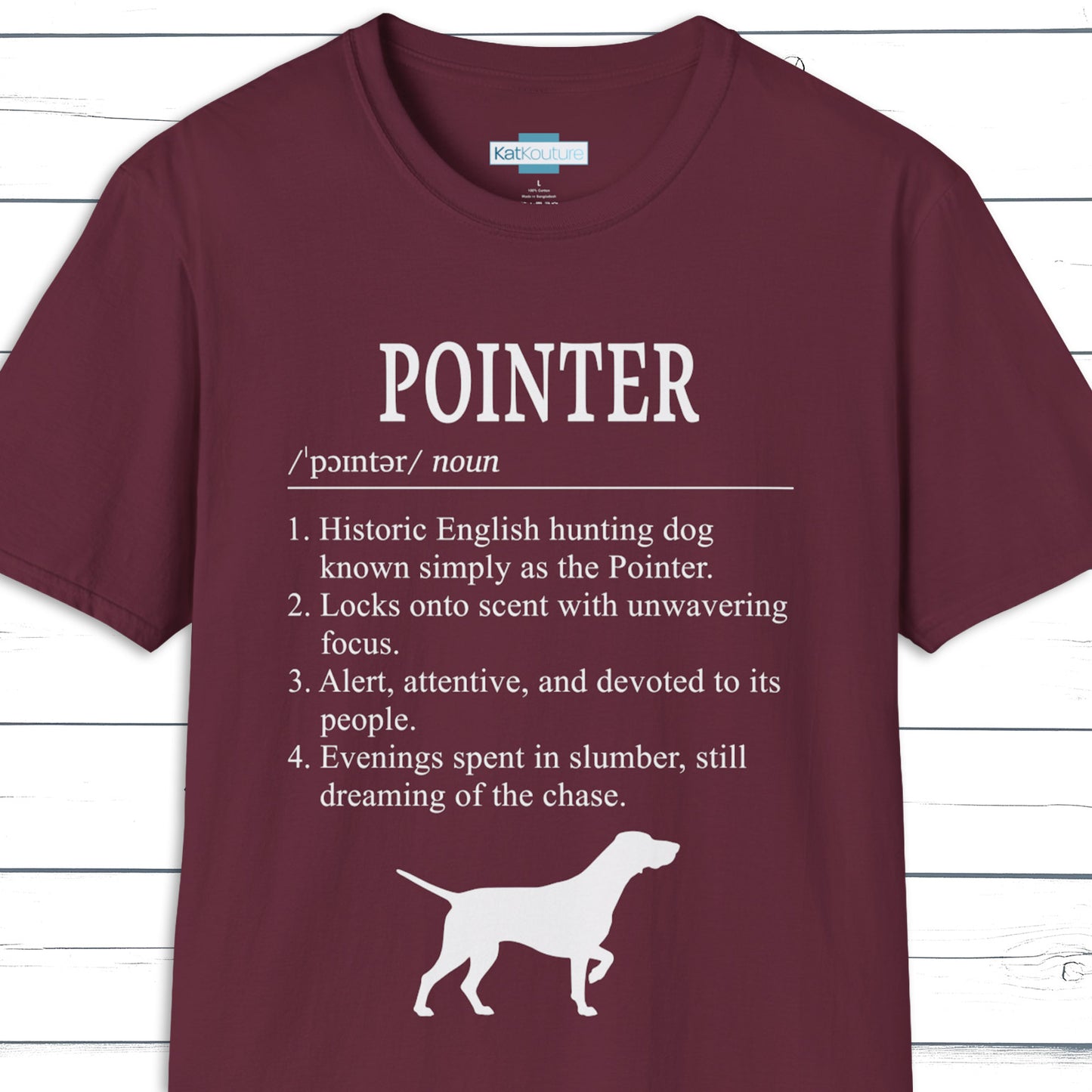 Pointer Definition T-Shirt Dictionary Dogs Collection