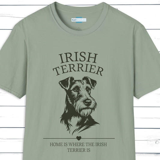 Irish Terrier T-Shirt – Home Is Where The Irish Terrier Is