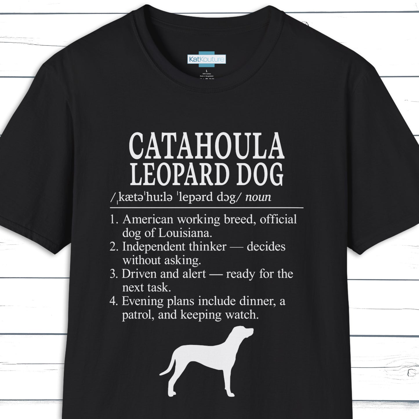 Catahoula Leopard Dog Definition T-Shirt Dictionary Dogs Collection