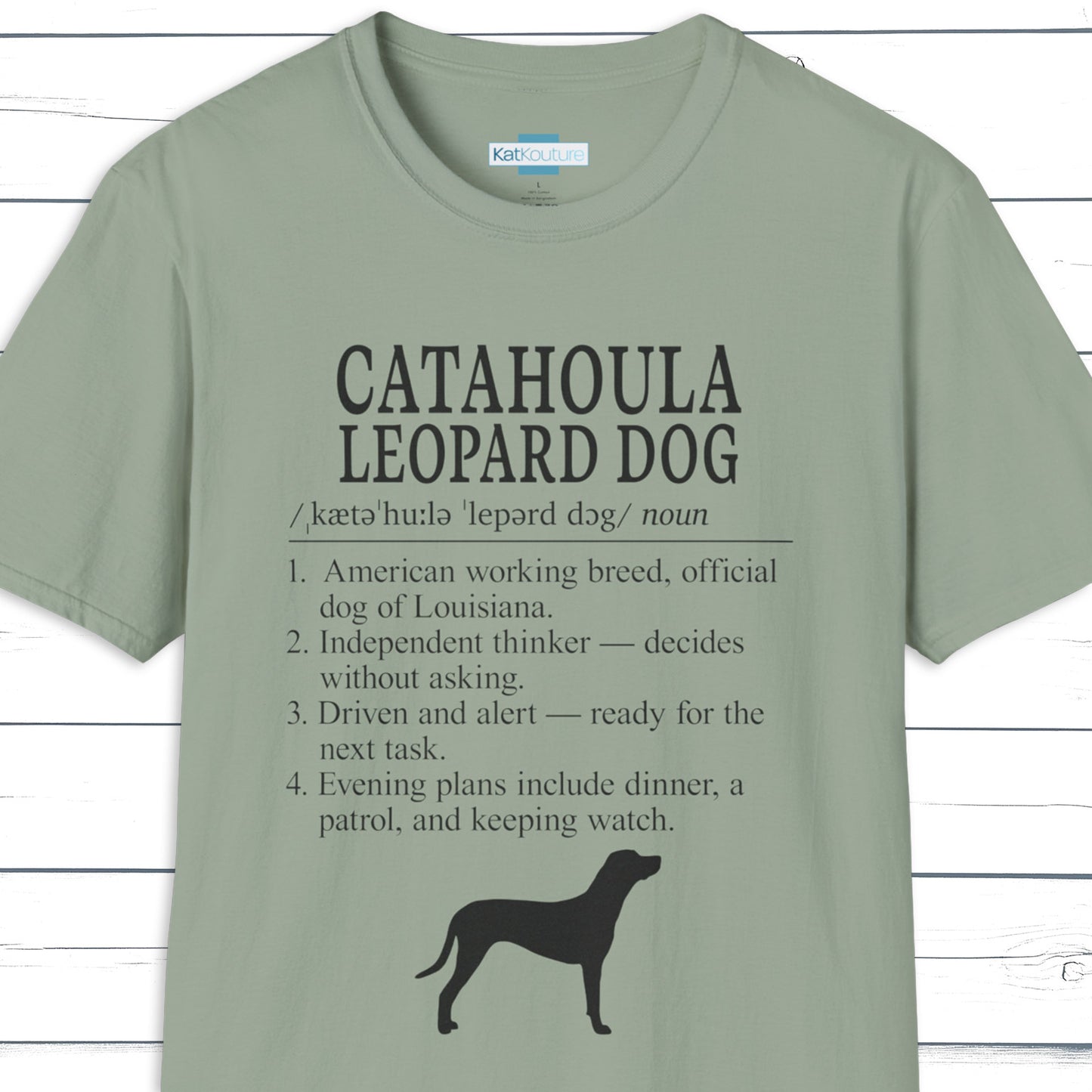 Catahoula Leopard Dog Definition T-Shirt Dictionary Dogs Collection