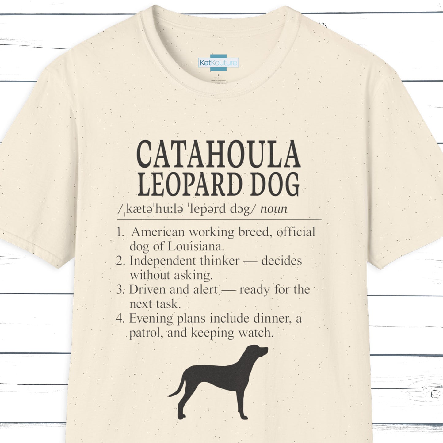 Catahoula Leopard Dog Definition T-Shirt Dictionary Dogs Collection